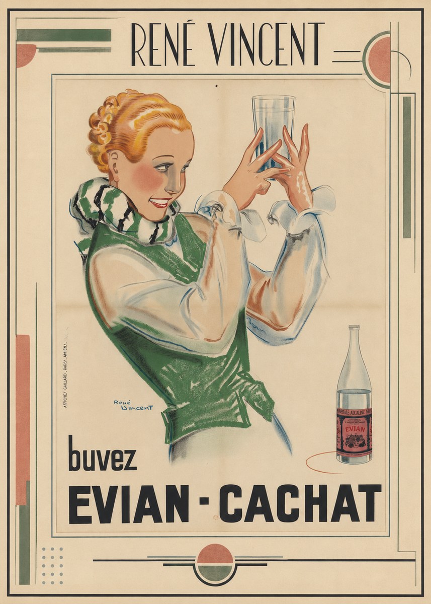 René Vincent Evian - Cachat No1 - Juliste