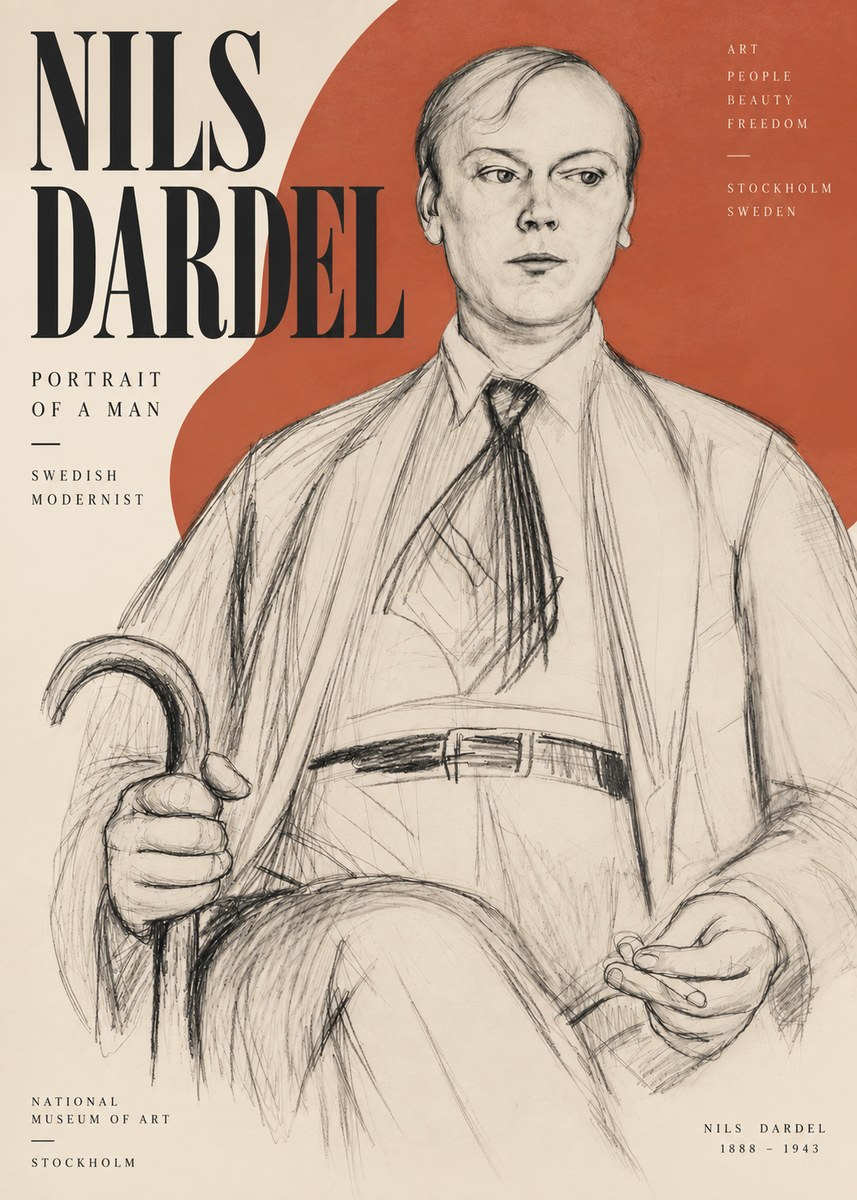Nils Dardel Portrait of a Man No3 - Juliste
