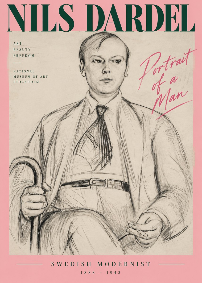 Nils Dardel Portrait of a Man No4 - Juliste