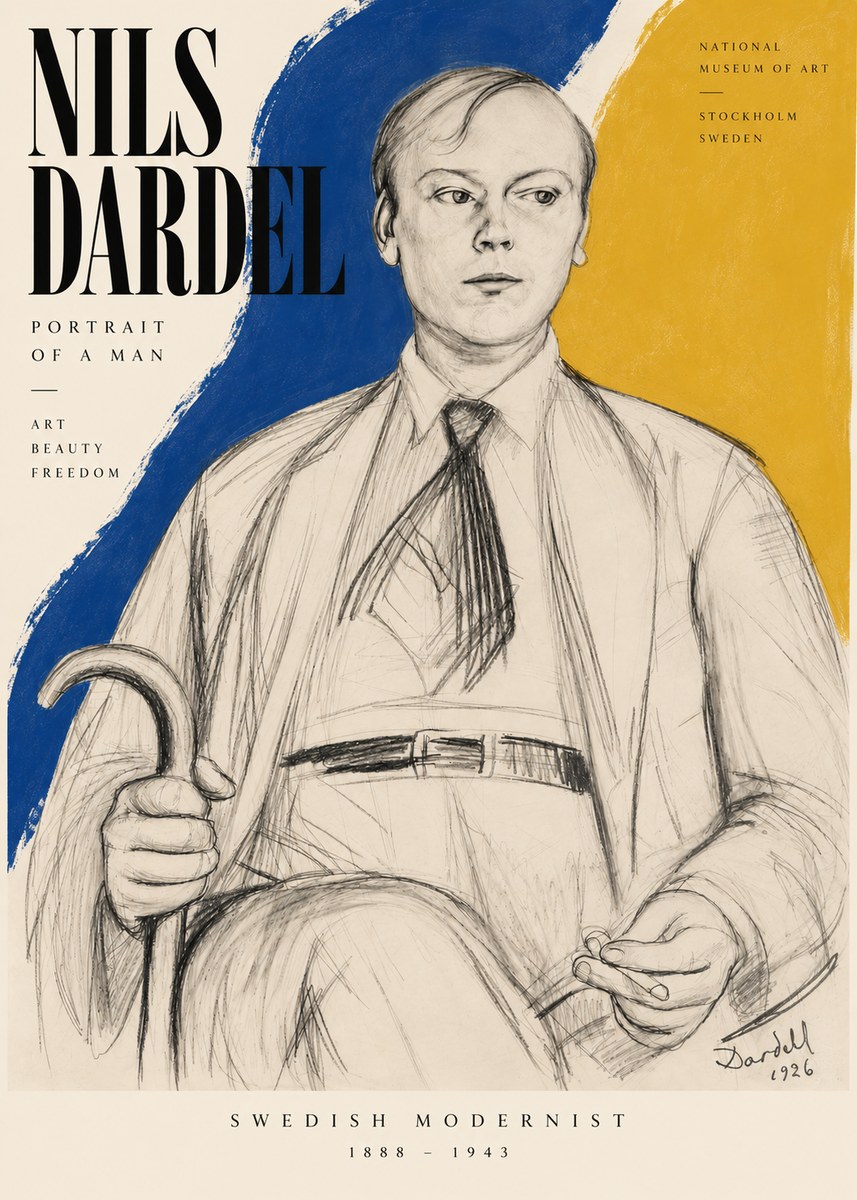 Nils Dardel Portrait of a Man No5 - Juliste