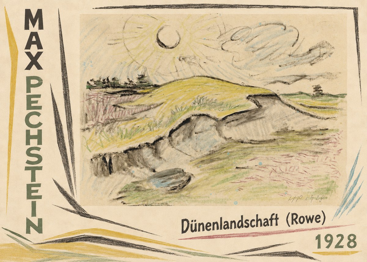 Max Pechstein Dünenlandschaft (Rowe) No2 - Juliste
