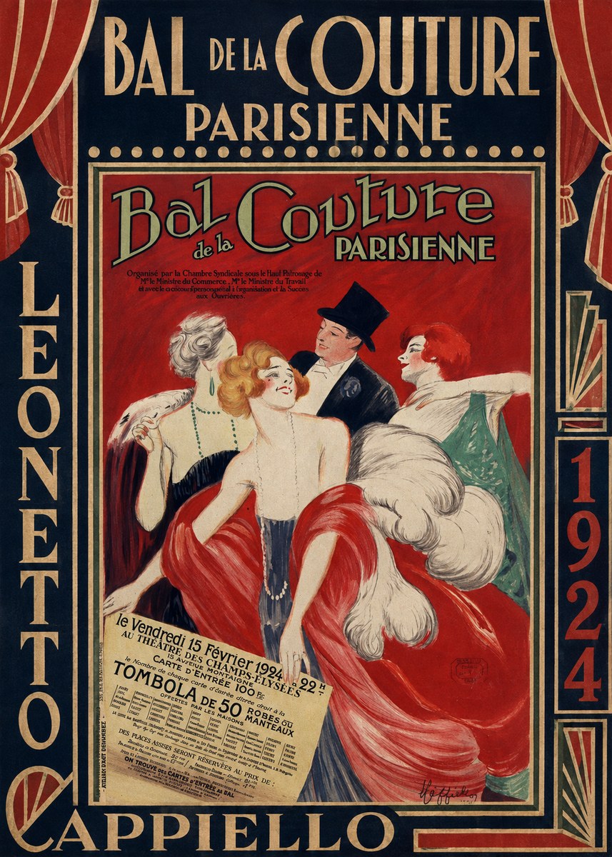 Leonetto Cappiello Bal De La Couture Parisienne No4 - Juliste