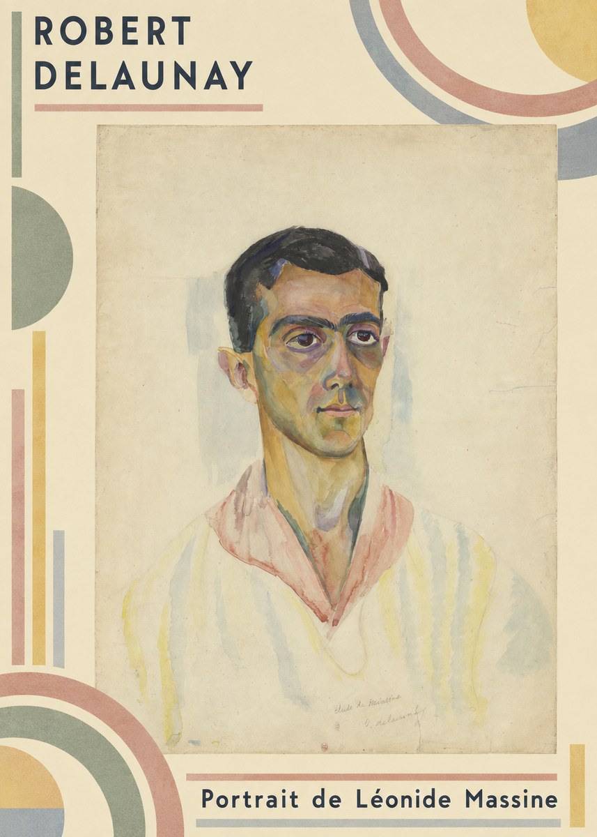 Robert Delaunay Portrait De Léonide Massine No2 - Juliste