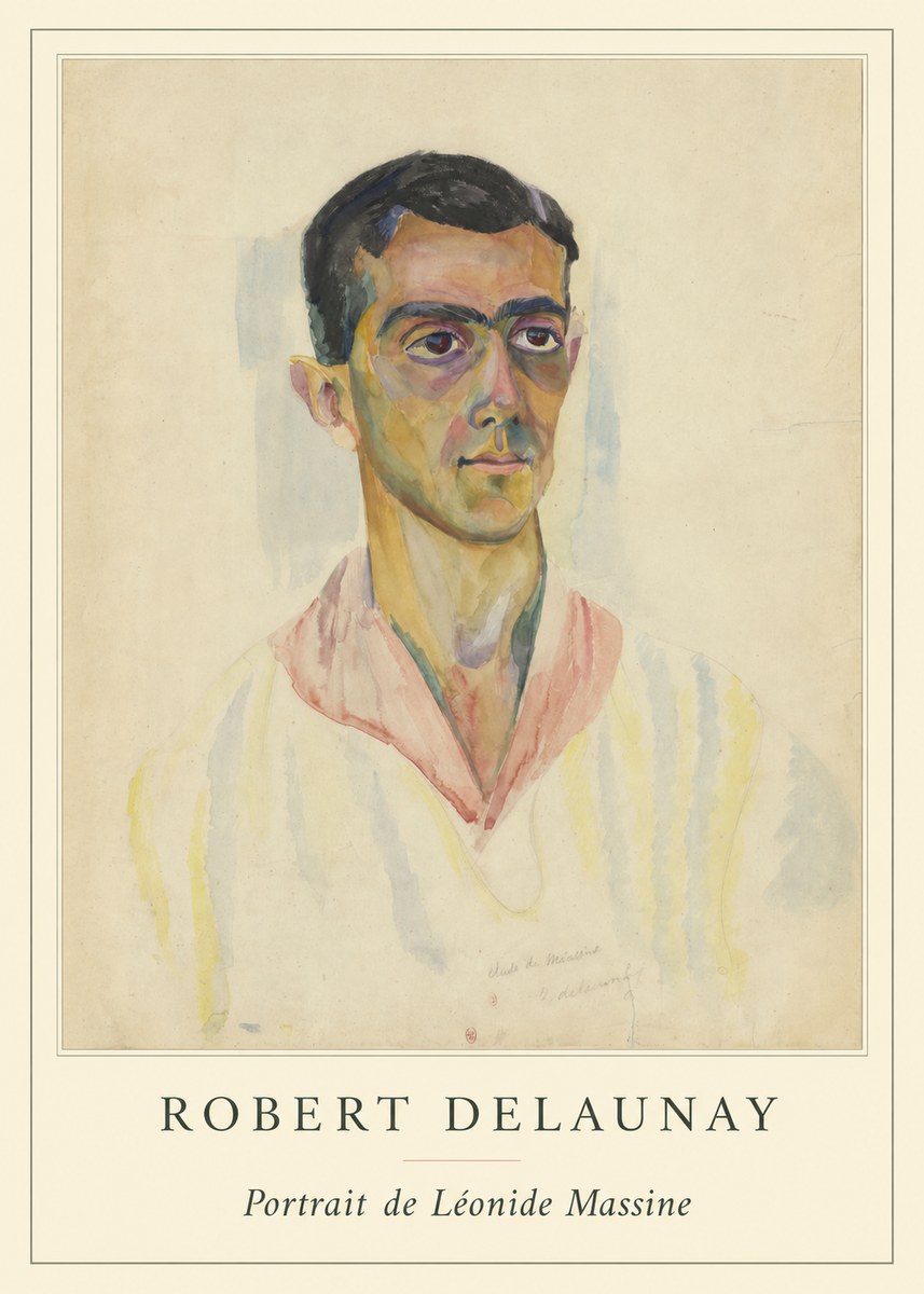 Robert Delaunay Portrait De Léonide Massine No4 - Juliste