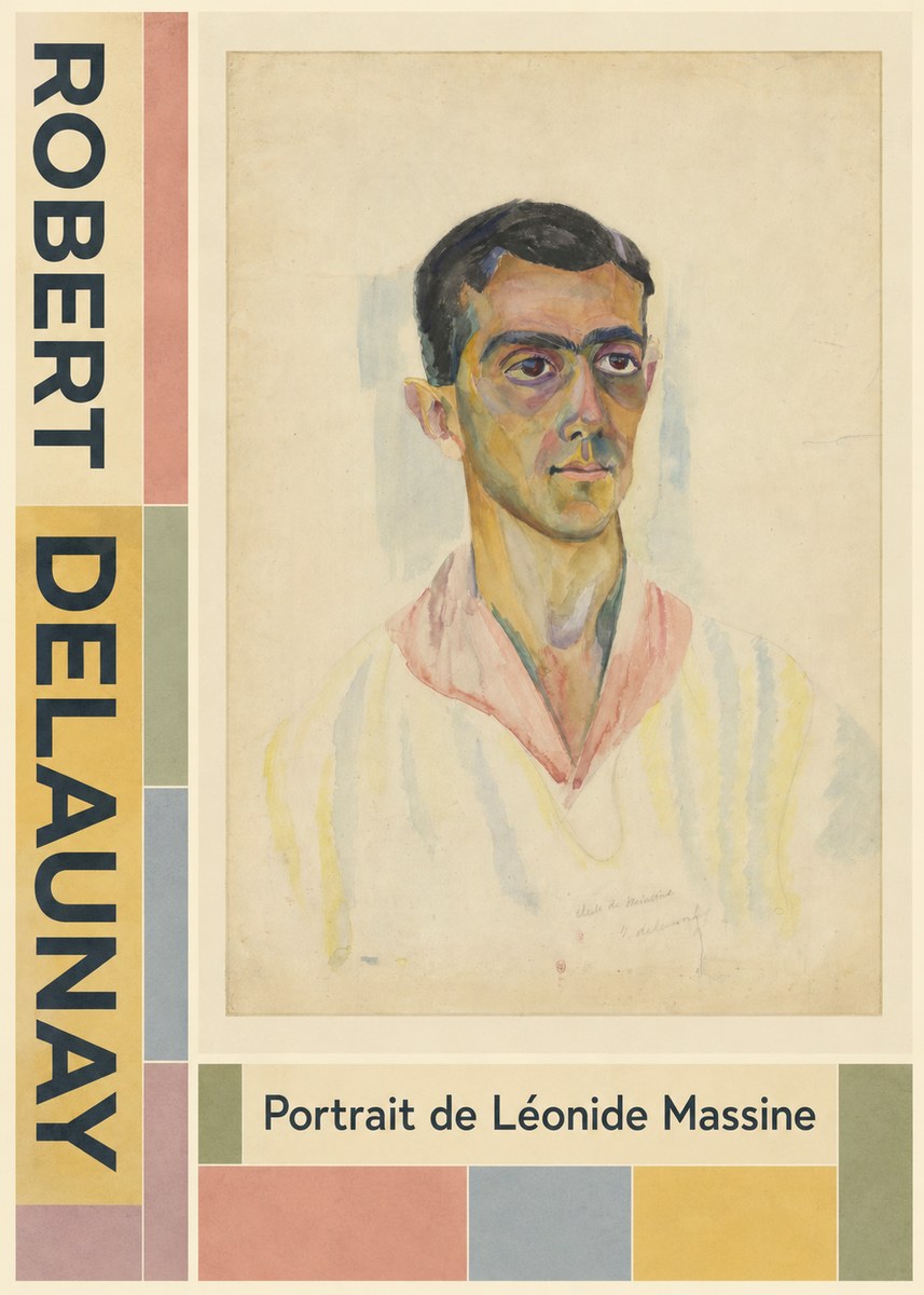 Robert Delaunay Portrait De Léonide Massine No5 - Juliste