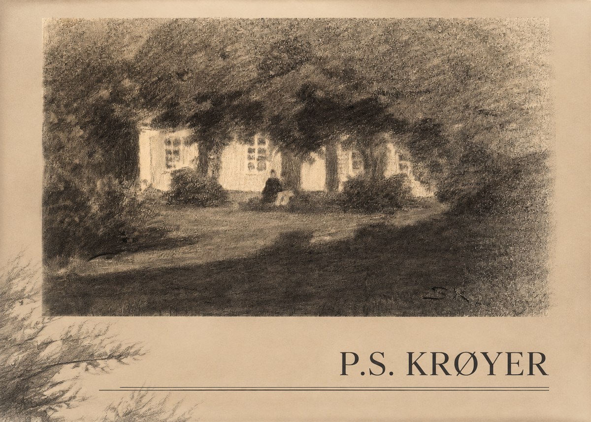 P.S. Krøyer Fra Krøyers Hus Og Have I Skagen No2 - Juliste
