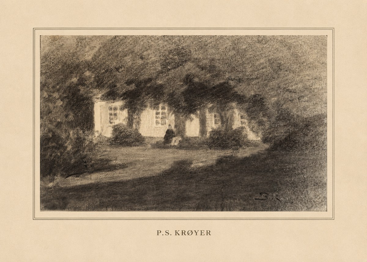 P.S. Krøyer Fra Krøyers Hus Og Have I Skagen No4 - Juliste