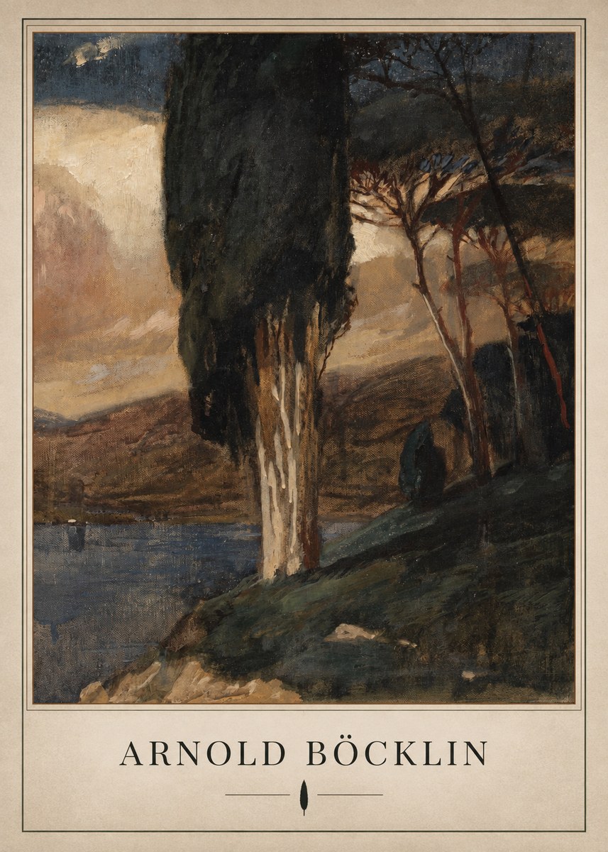 Arnold Böcklin Villa by the Sea II No3 - Juliste