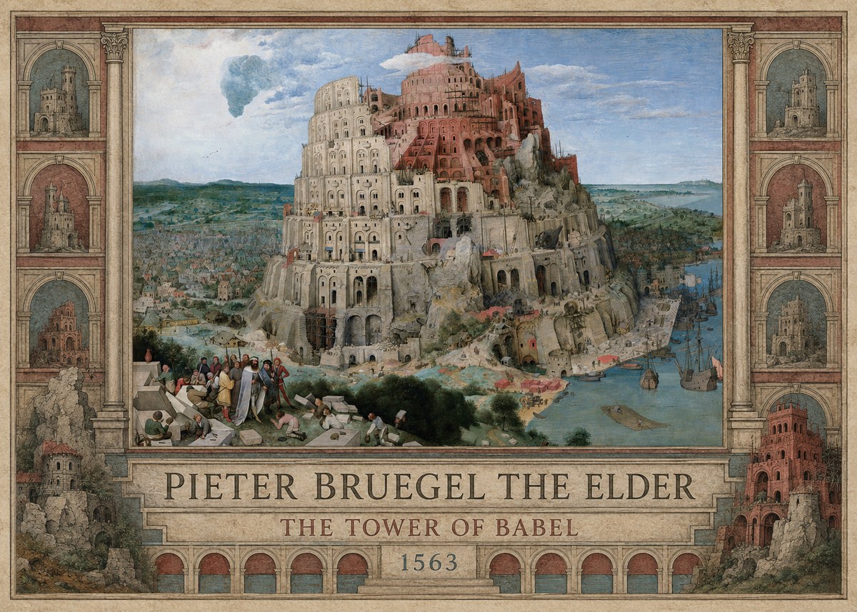 Pieter Bruegel The Tower of Babel IX No2 - Juliste