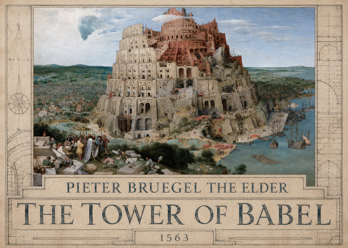 Pieter Bruegel The Tower of Babel IX No3 - Juliste