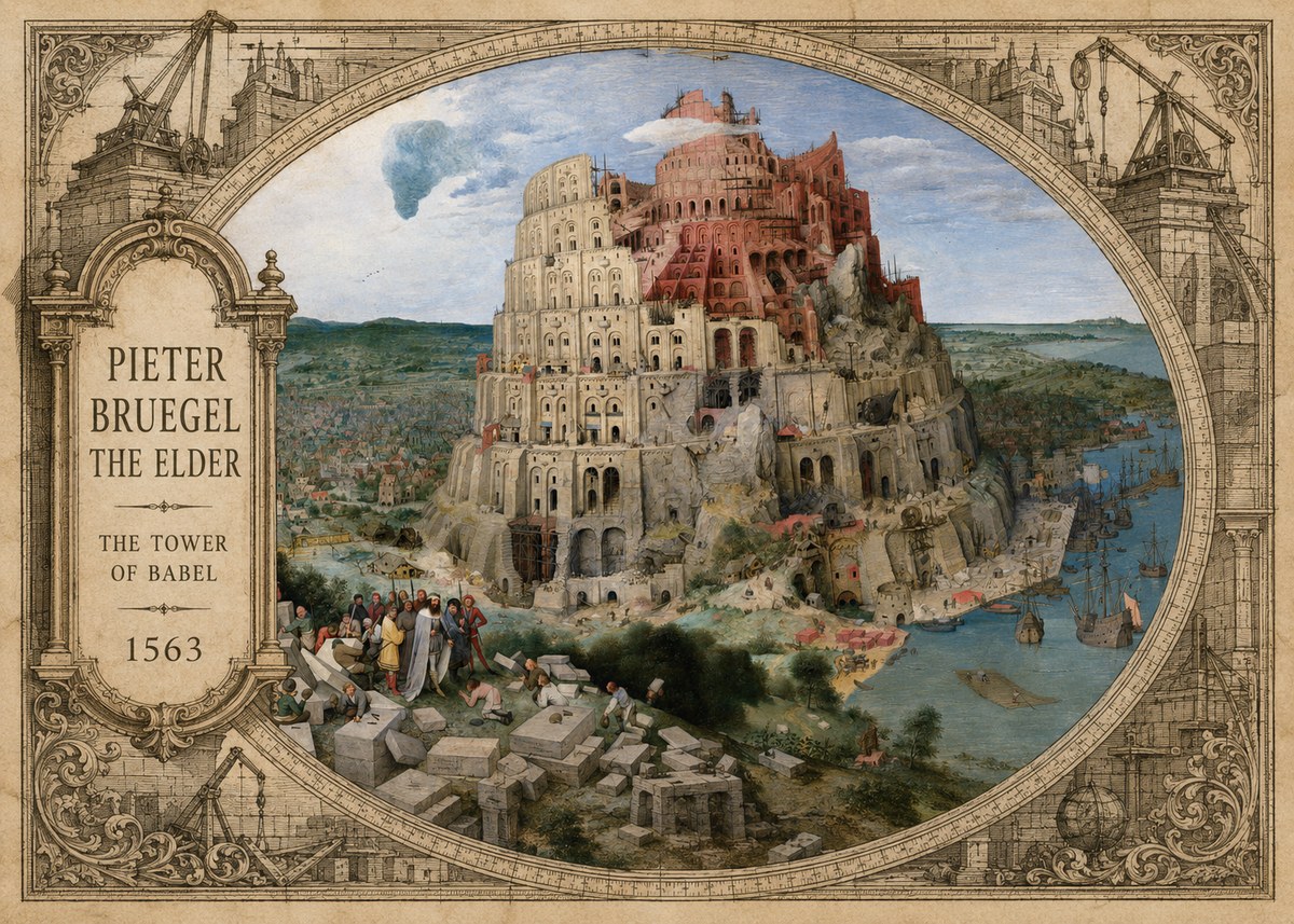 Pieter Bruegel The Tower of Babel IX No4 - Juliste