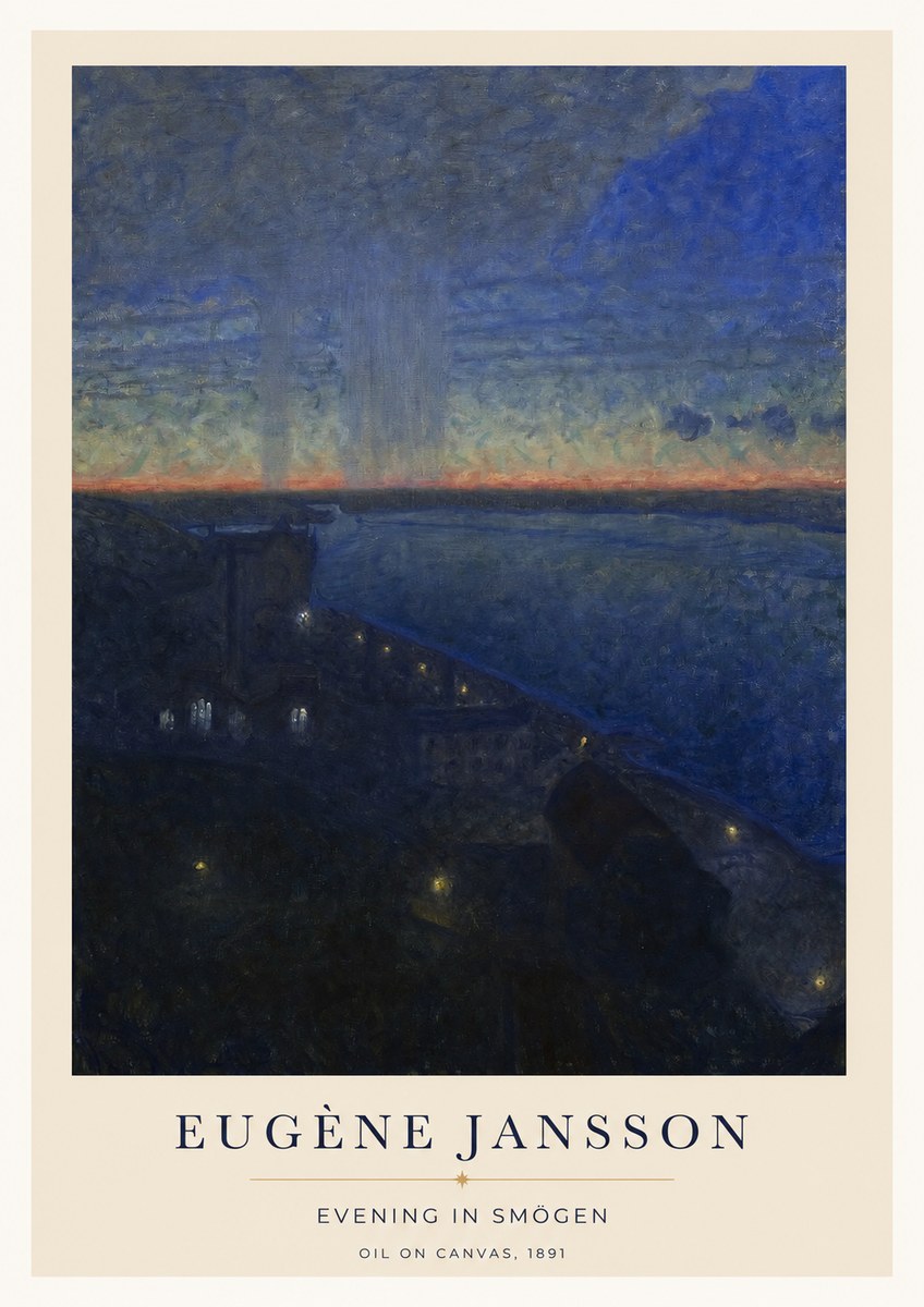 Eugène Jansson Evening in Smögen No1 - Juliste