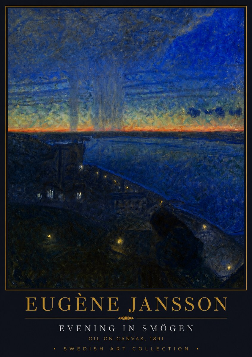 Eugène Jansson Evening in Smögen No5 - Juliste