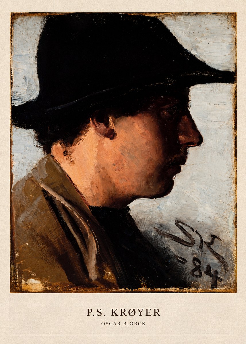 P.S. Krøyer Portrait of Oscar Björck No5 - Juliste