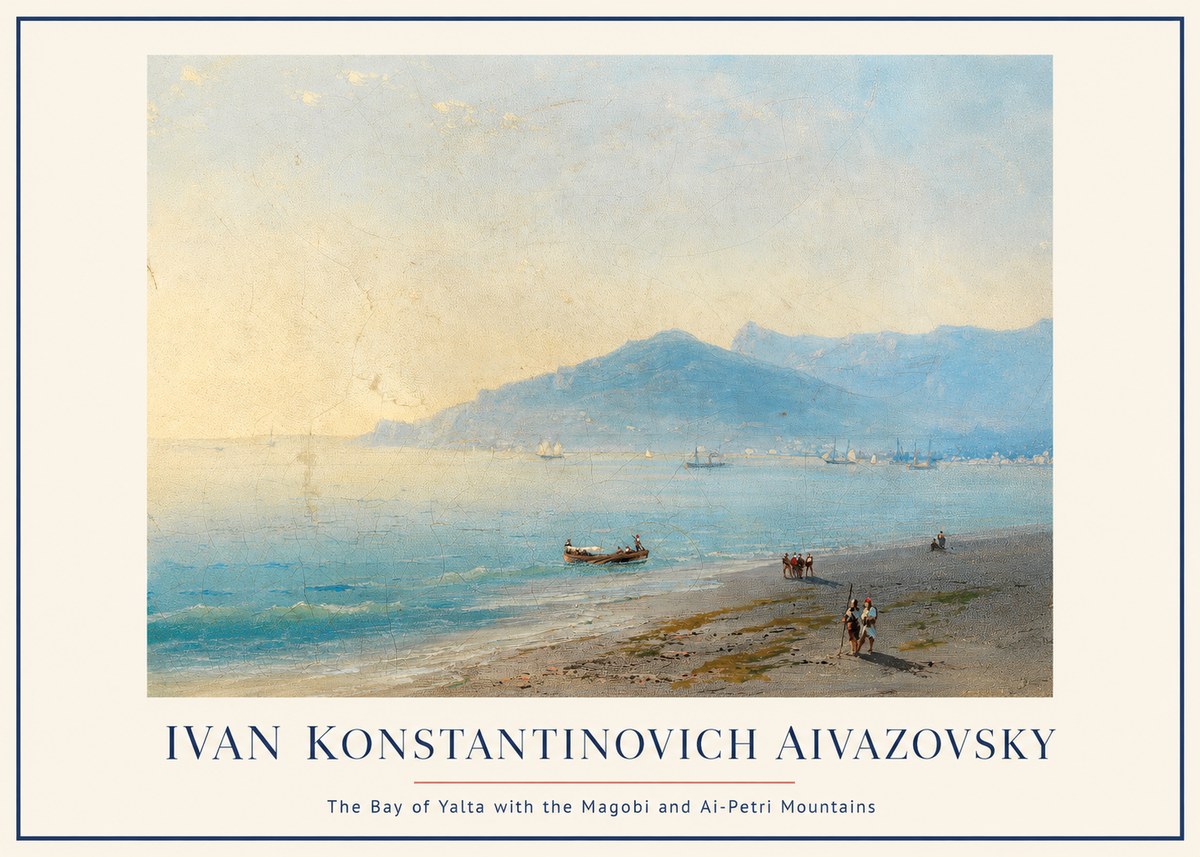 Ivan Konstantinovich Aivazovsky The Bay of Yalta with the Magobi and Ai-petri Mountains No1 - Juliste