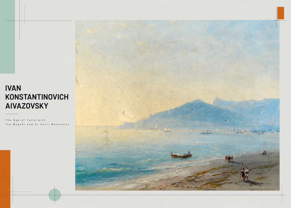 Ivan Konstantinovich Aivazovsky The Bay of Yalta with the Magobi and Ai-petri Mountains No3 - Juliste