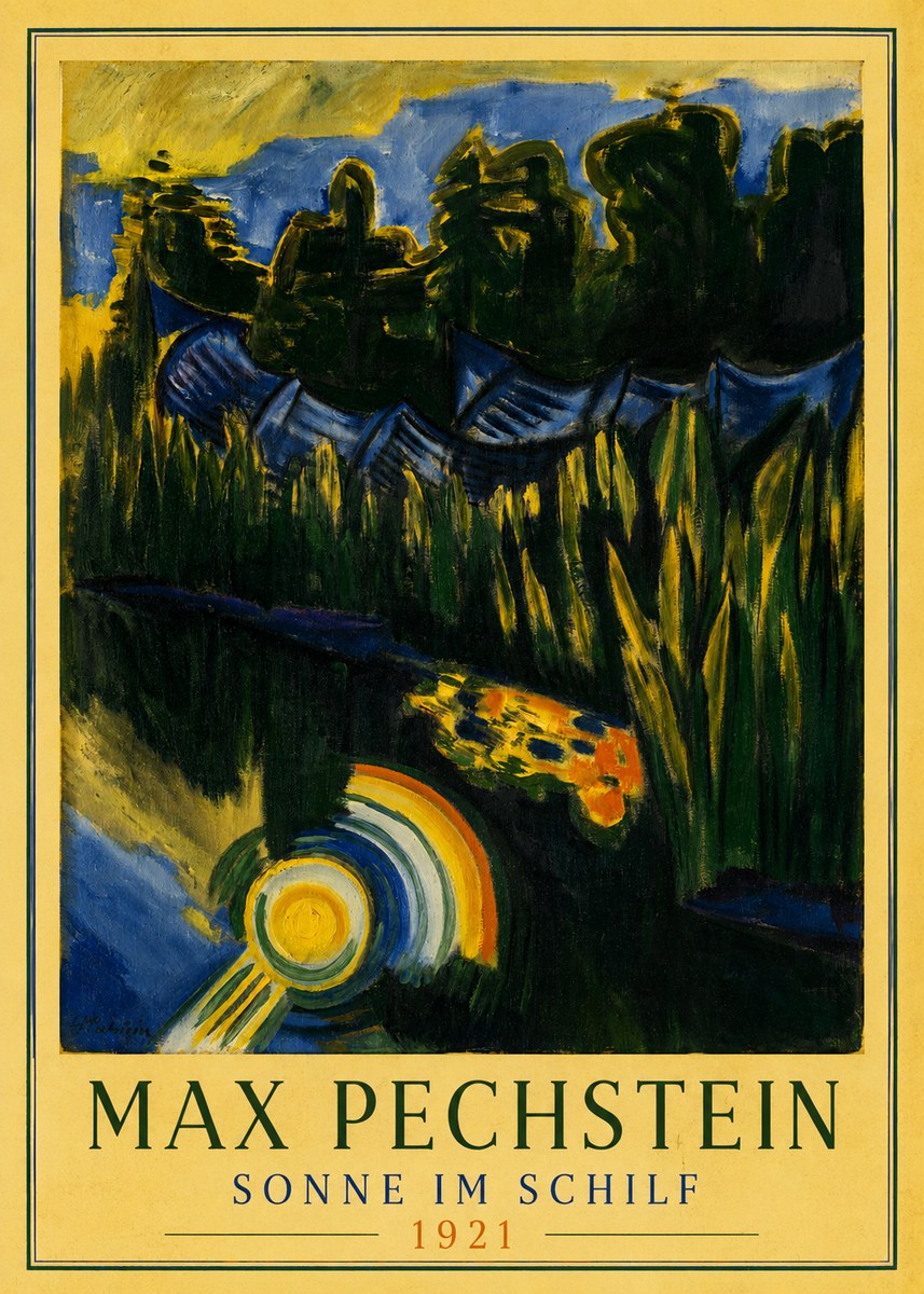 Max Pechstein Sonne Im Schilf No3 - Juliste