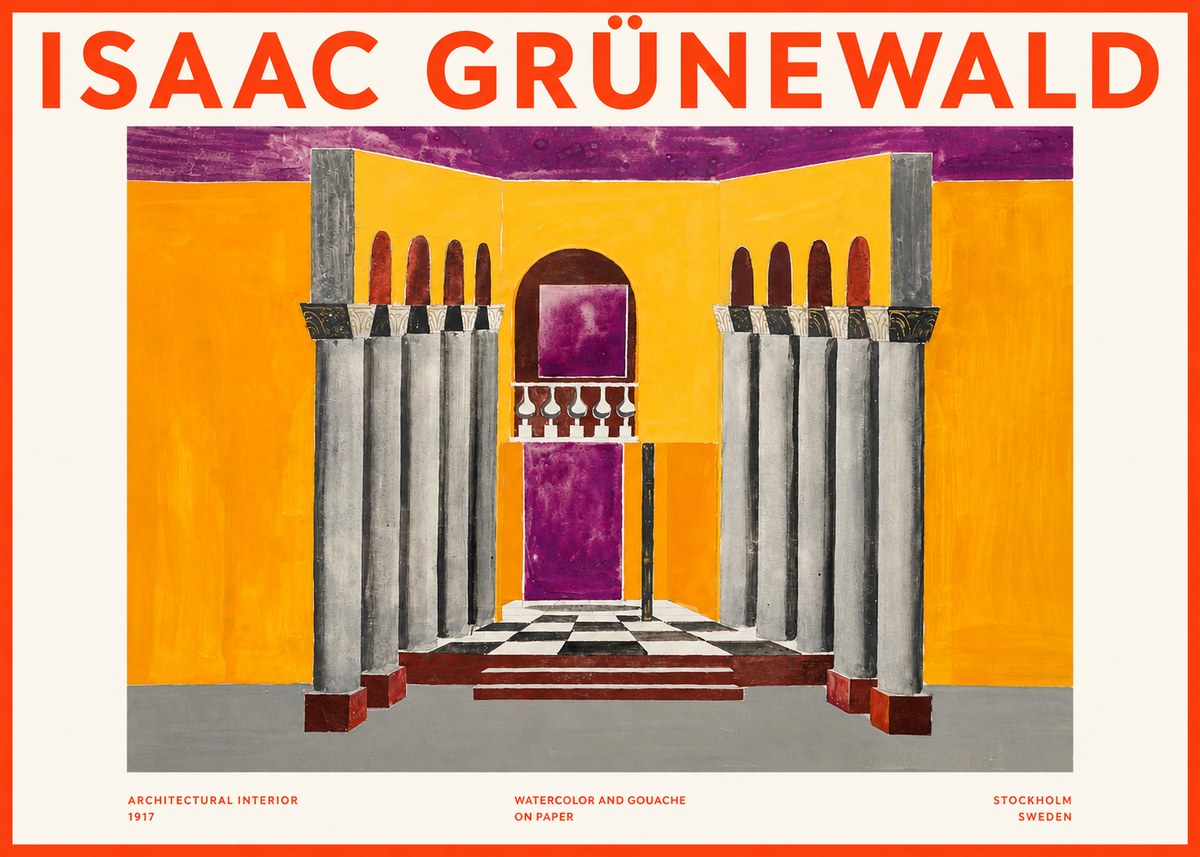 Isaac Grünewald Architectural Interior No2 - Juliste