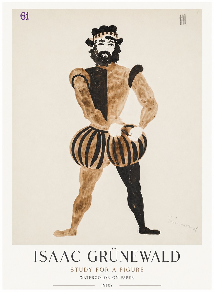 Isaac Grünewald Study for a Figure No1 - Juliste
