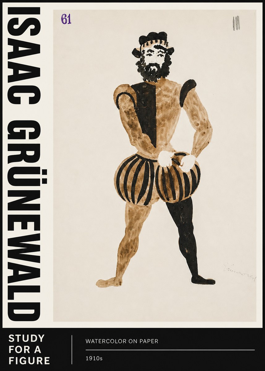 Isaac Grünewald Study for a Figure No3 - Juliste