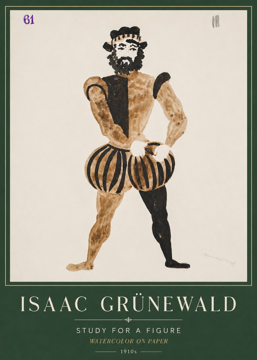 Isaac Grünewald Study for a Figure No4 - Juliste