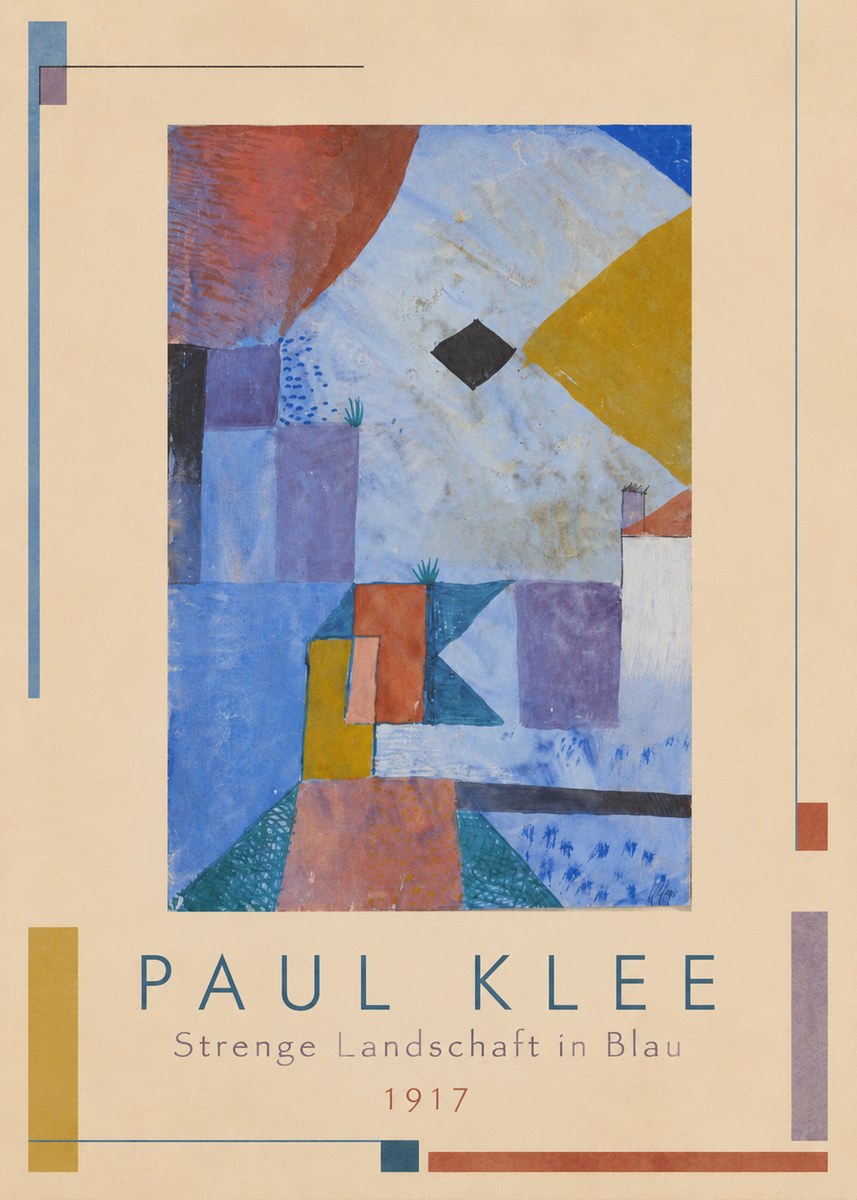Paul Klee Strenge Landschaft in Blau No1 - Juliste