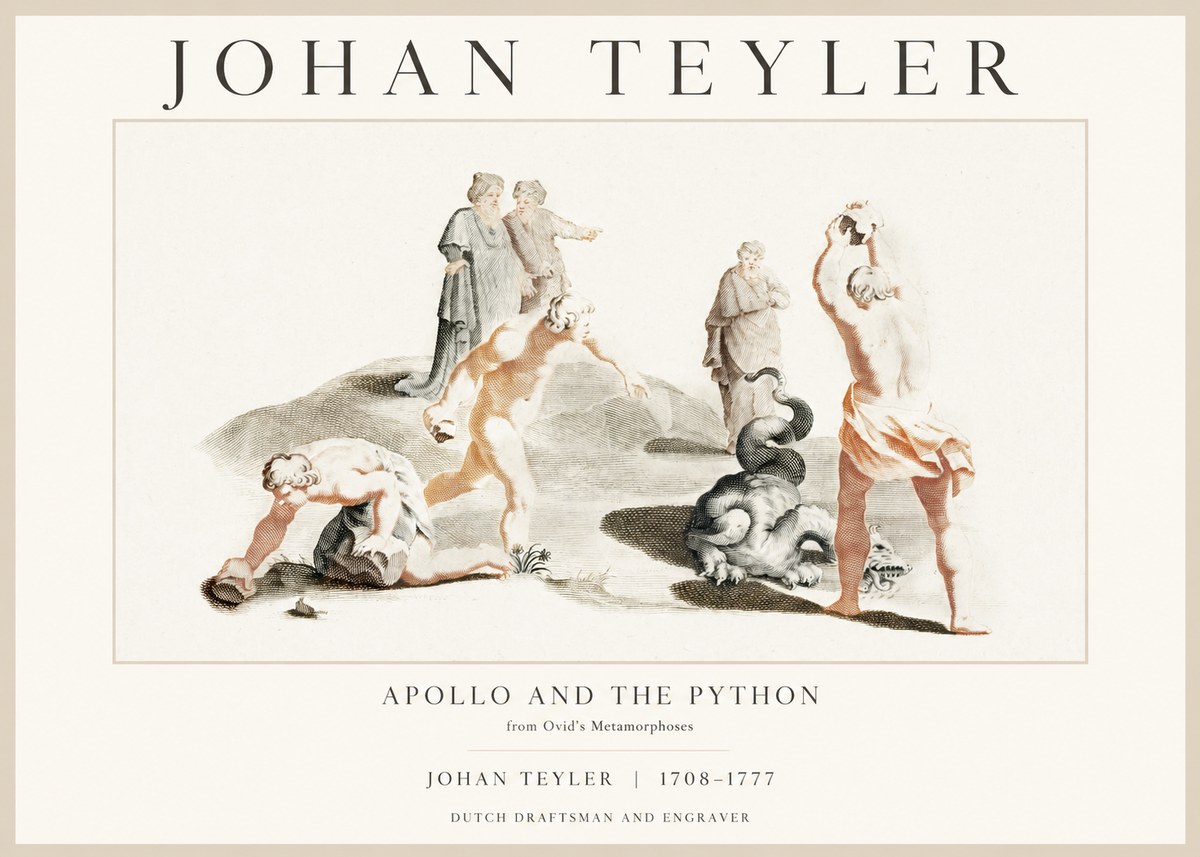 Johan Teyler Apollo and the Python No1 - Juliste