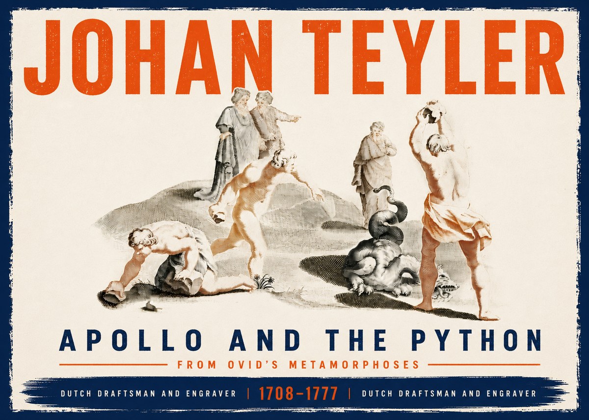 Johan Teyler Apollo and the Python No6 - Juliste