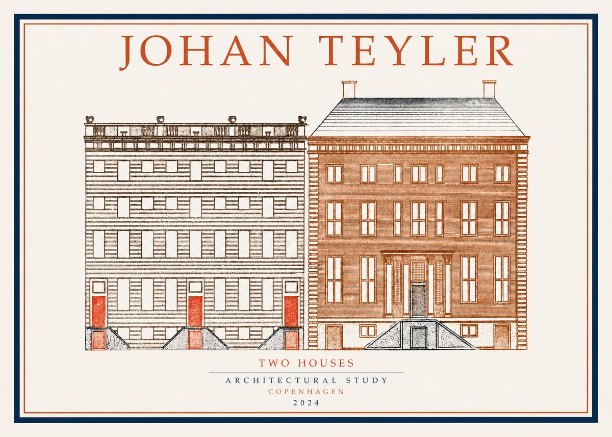 Johan Teyler Two Houses No1 - Juliste