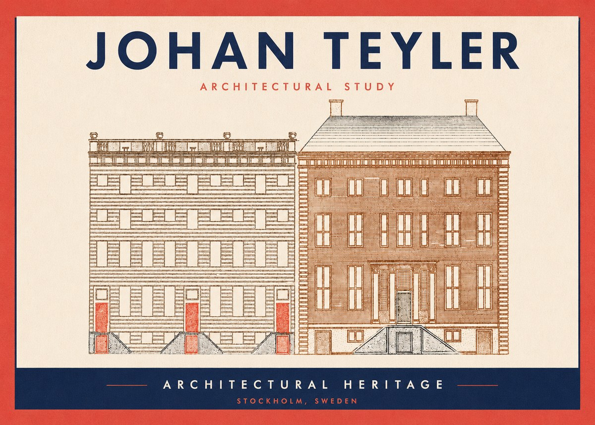 Johan Teyler Two Houses No3 - Juliste