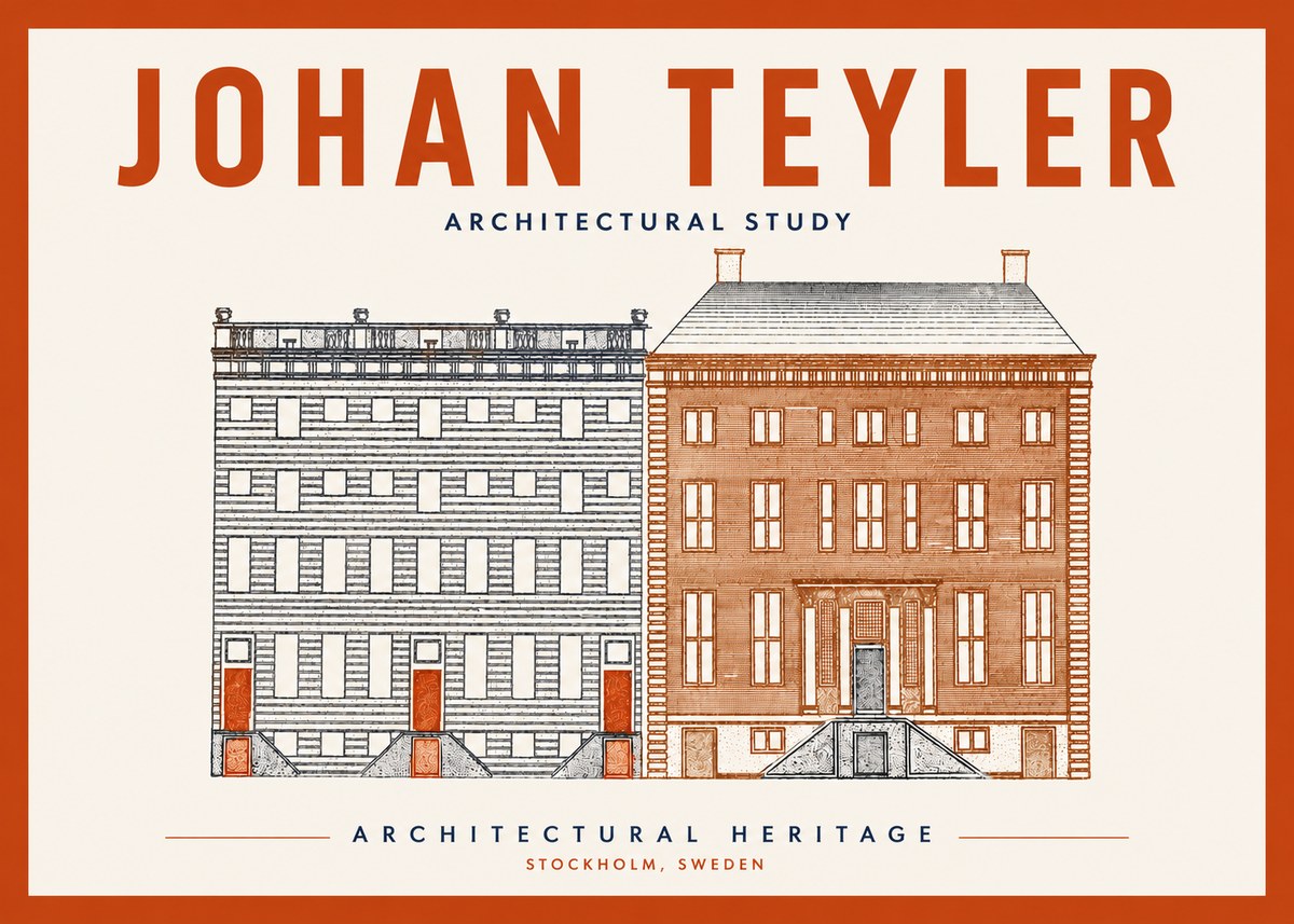 Johan Teyler Two Houses No5 - Juliste