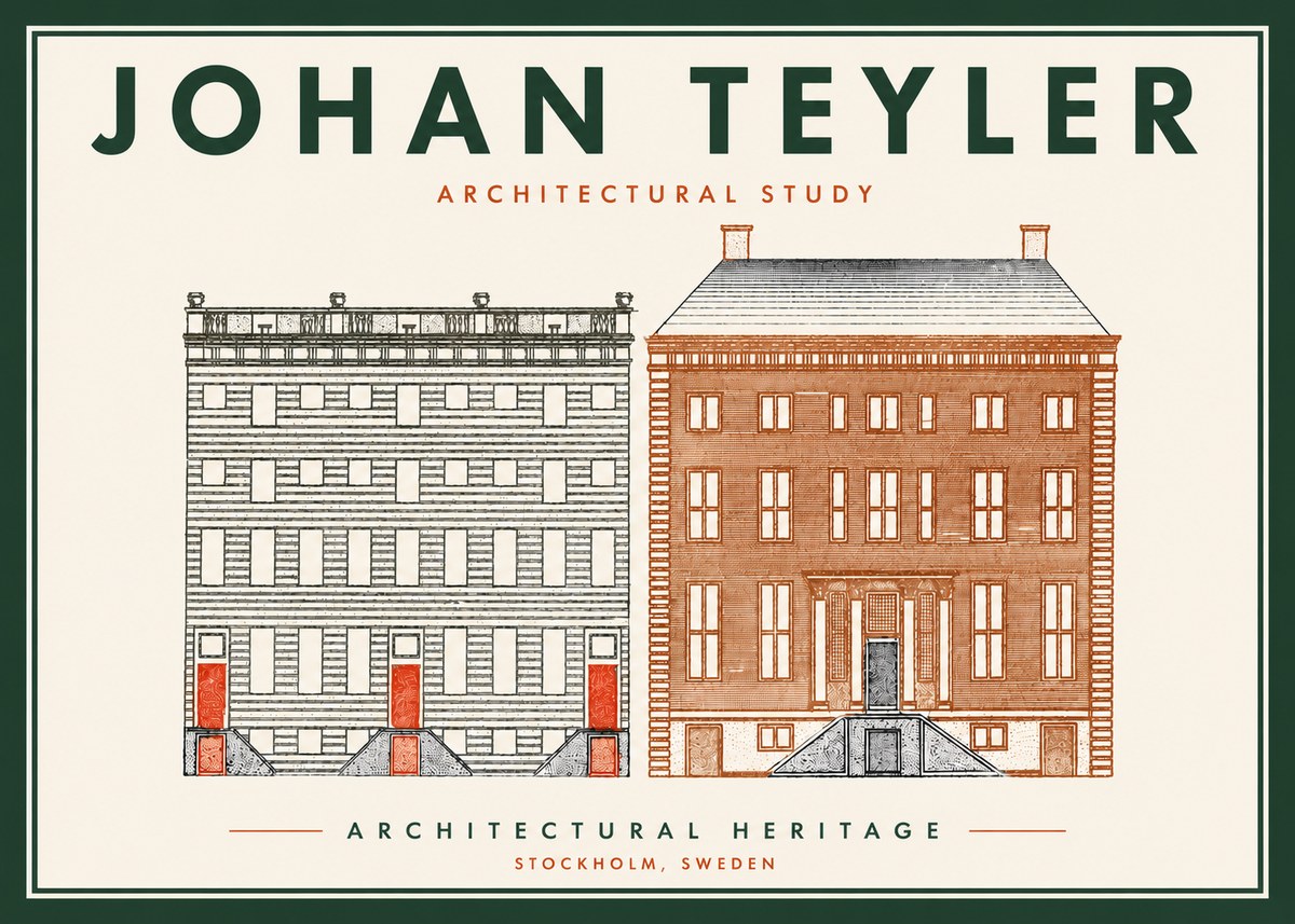 Johan Teyler Two Houses No6 - Juliste