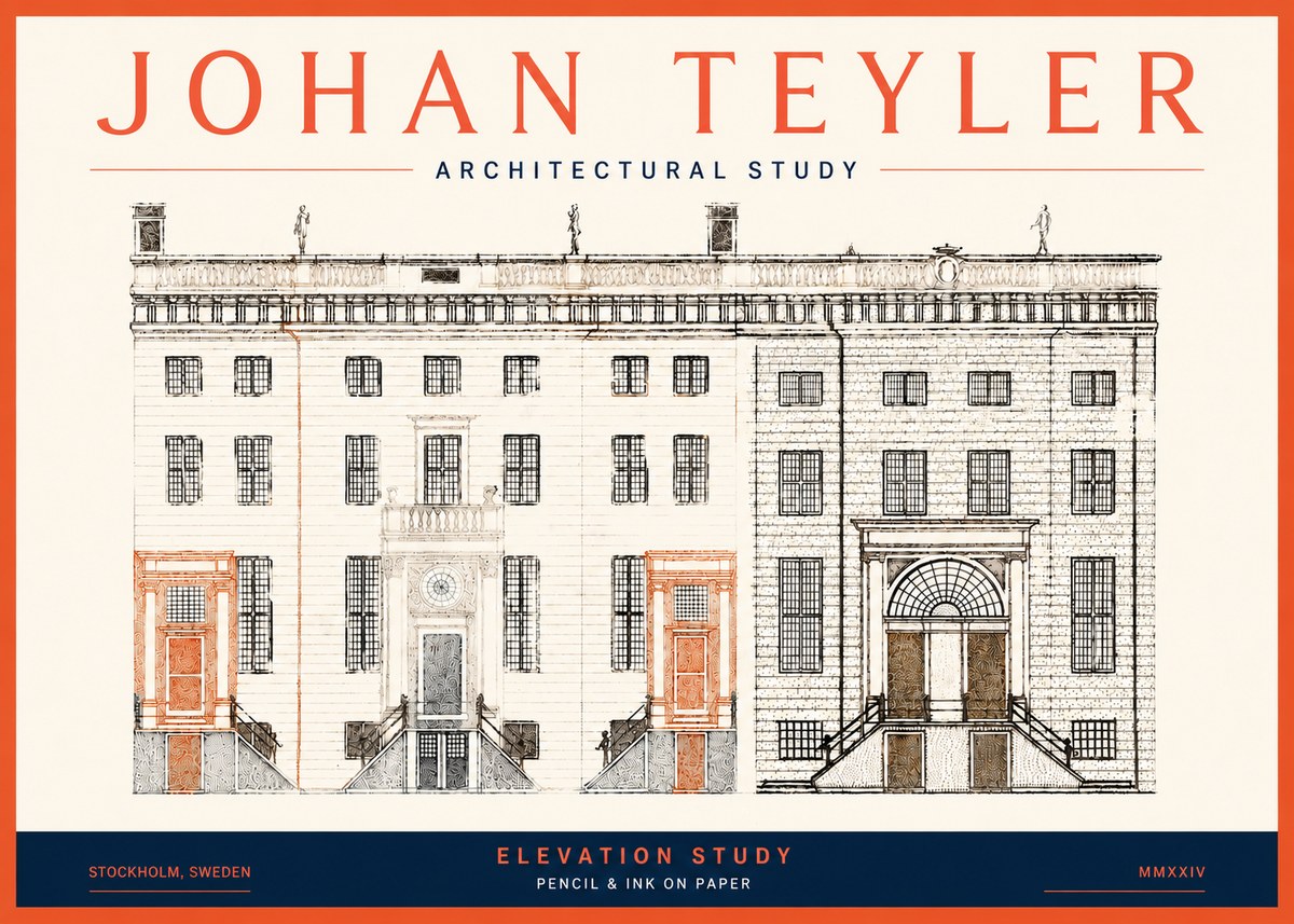 Johan Teyler Elevation Study No5 - Juliste
