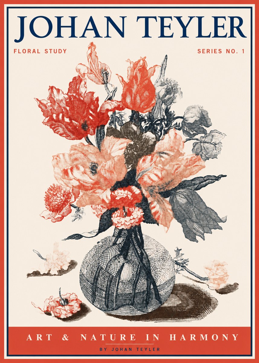 Johan Teyler Botanical Study No. 1 No2 - Juliste