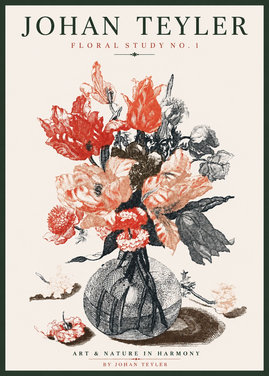 Johan Teyler Botanical Study No. 1 No3 - Juliste