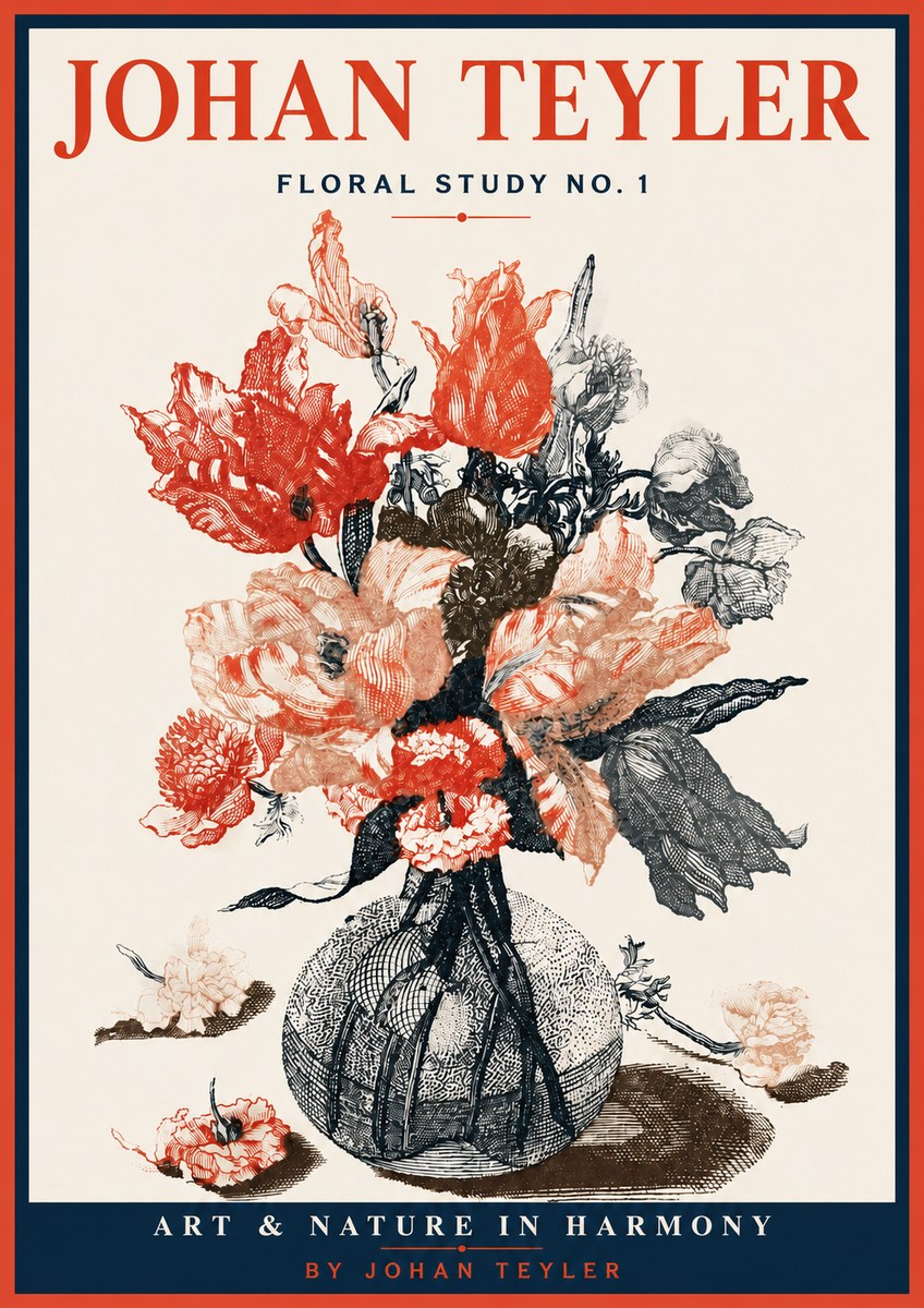 Johan Teyler Botanical Study No. 1 No4 - Juliste