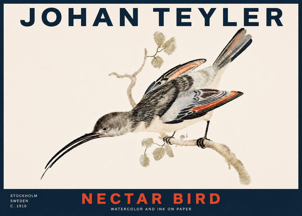 Johan Teyler Nectar Bird No4 - Juliste