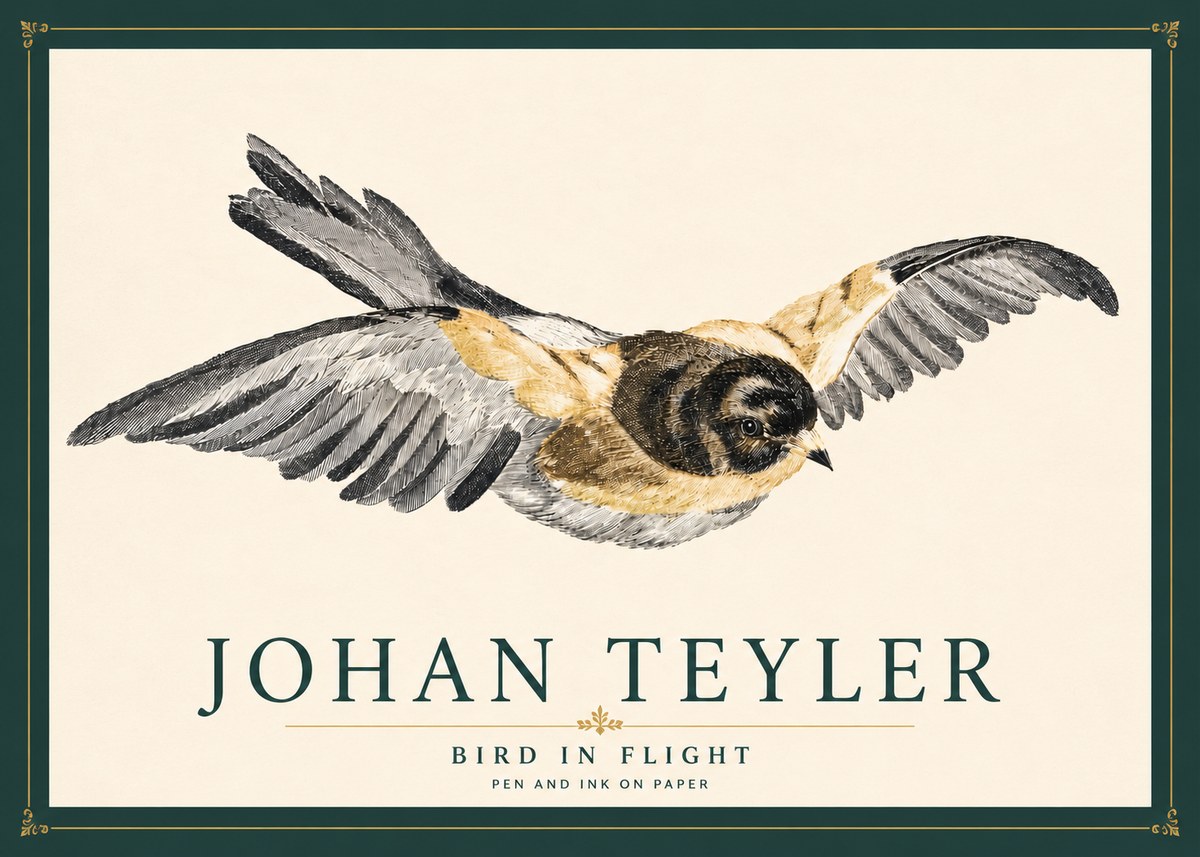 Johan Teyler Bird in Flight I No4 - Juliste