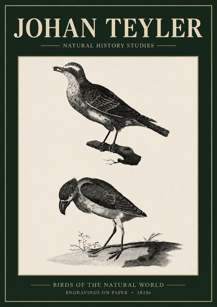 Johan Teyler Birds of the Natural World No3 - Juliste