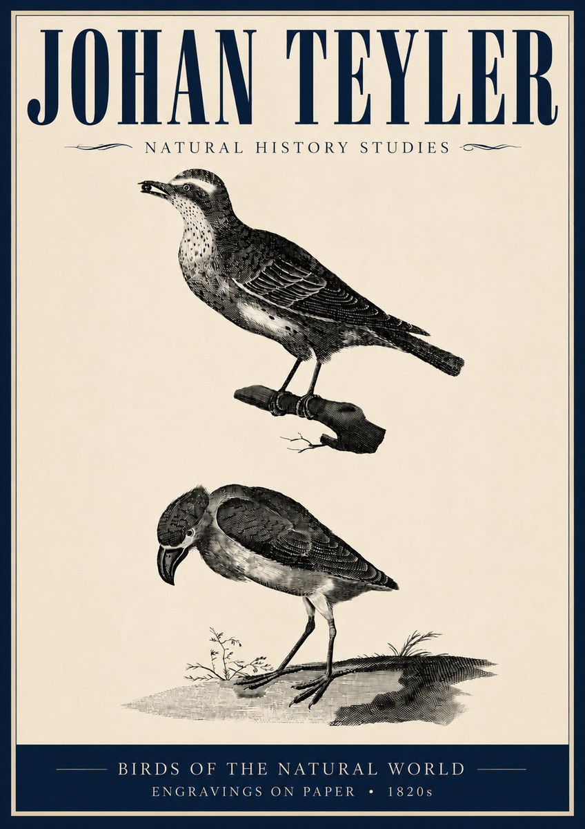 Johan Teyler Birds of the Natural World No5 - Juliste