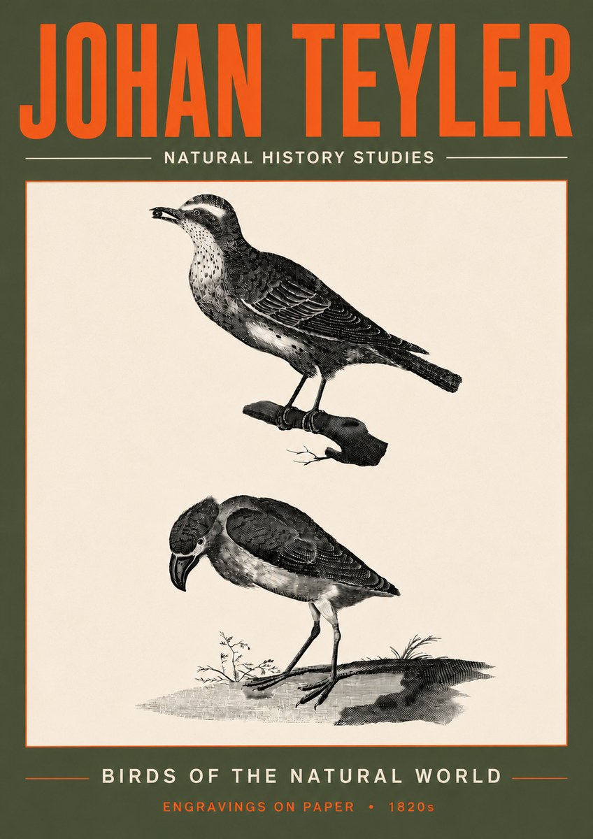 Johan Teyler Birds of the Natural World No6 - Juliste