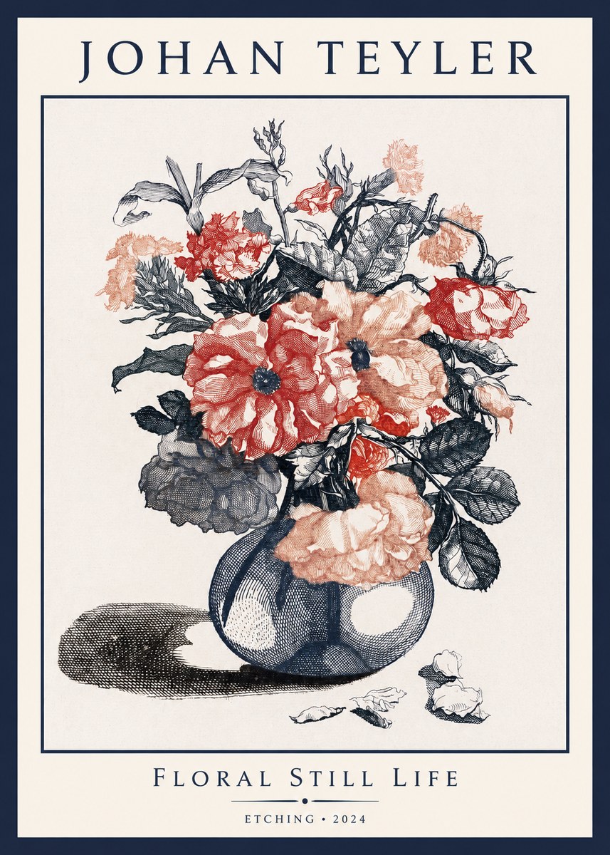 Johan Teyler Floral Still Life I No1 - Juliste