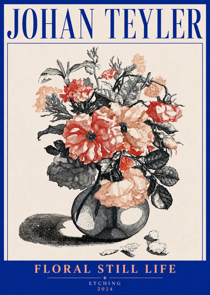 Johan Teyler Floral Still Life I No5 - Juliste