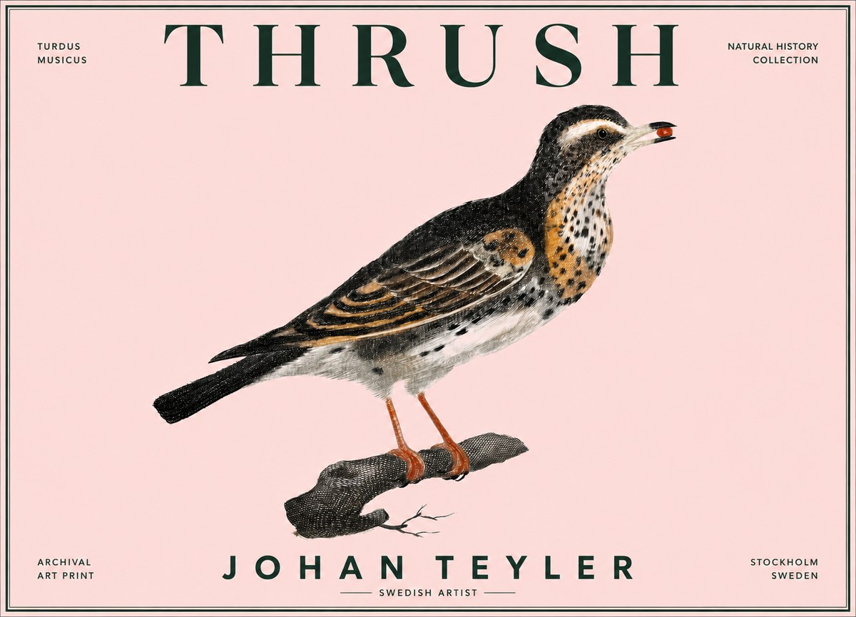 Johan Teyler Thrush No6 - Juliste