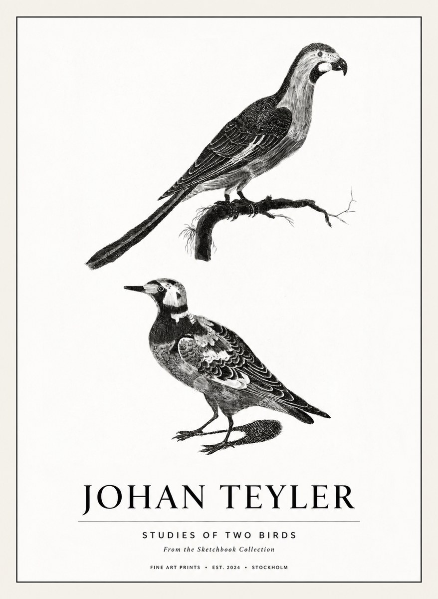 Johan Teyler Birds - Study of Two Species No3 - Juliste