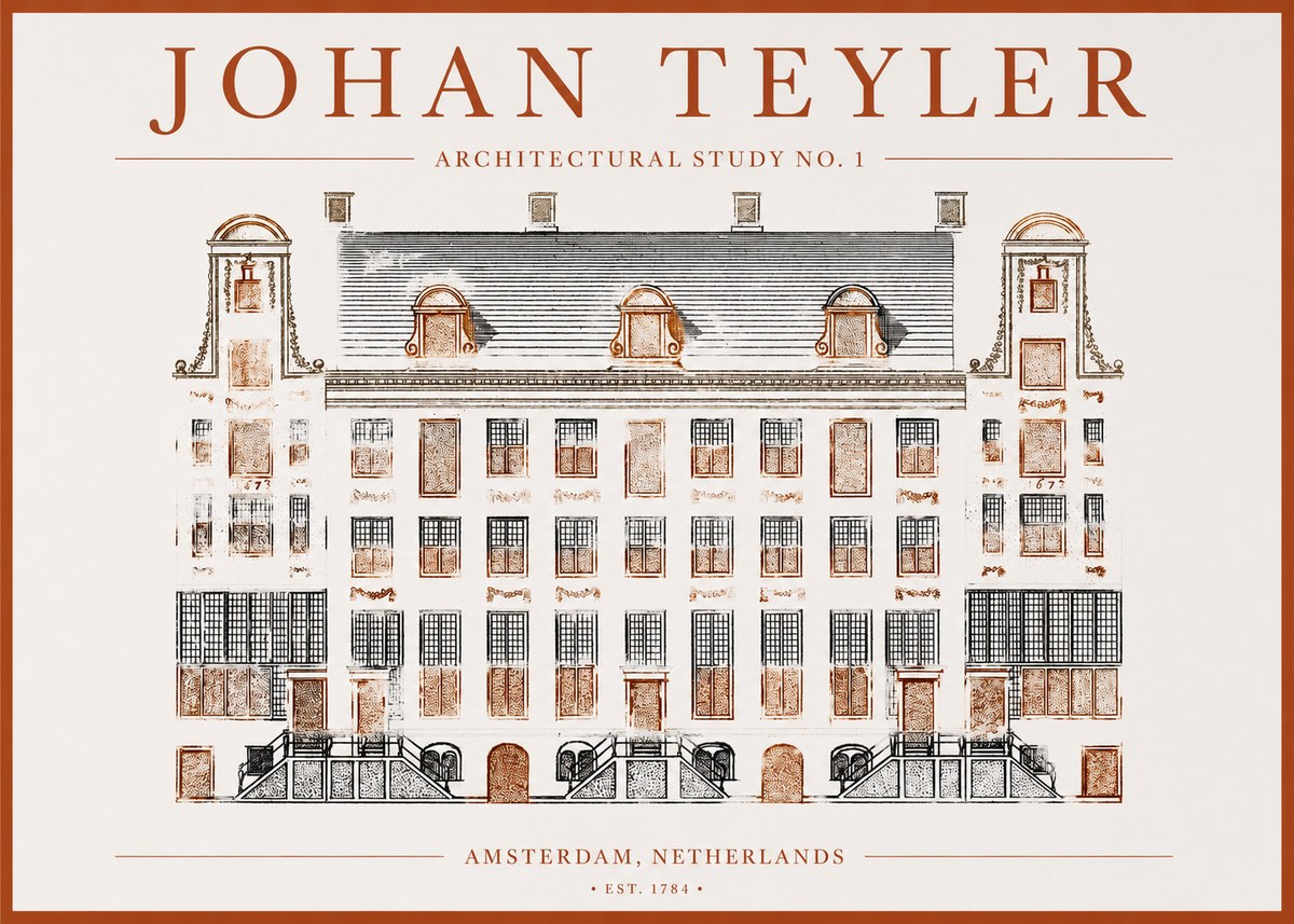 Johan Teyler Architectural Study No. 1 I No1 - Juliste