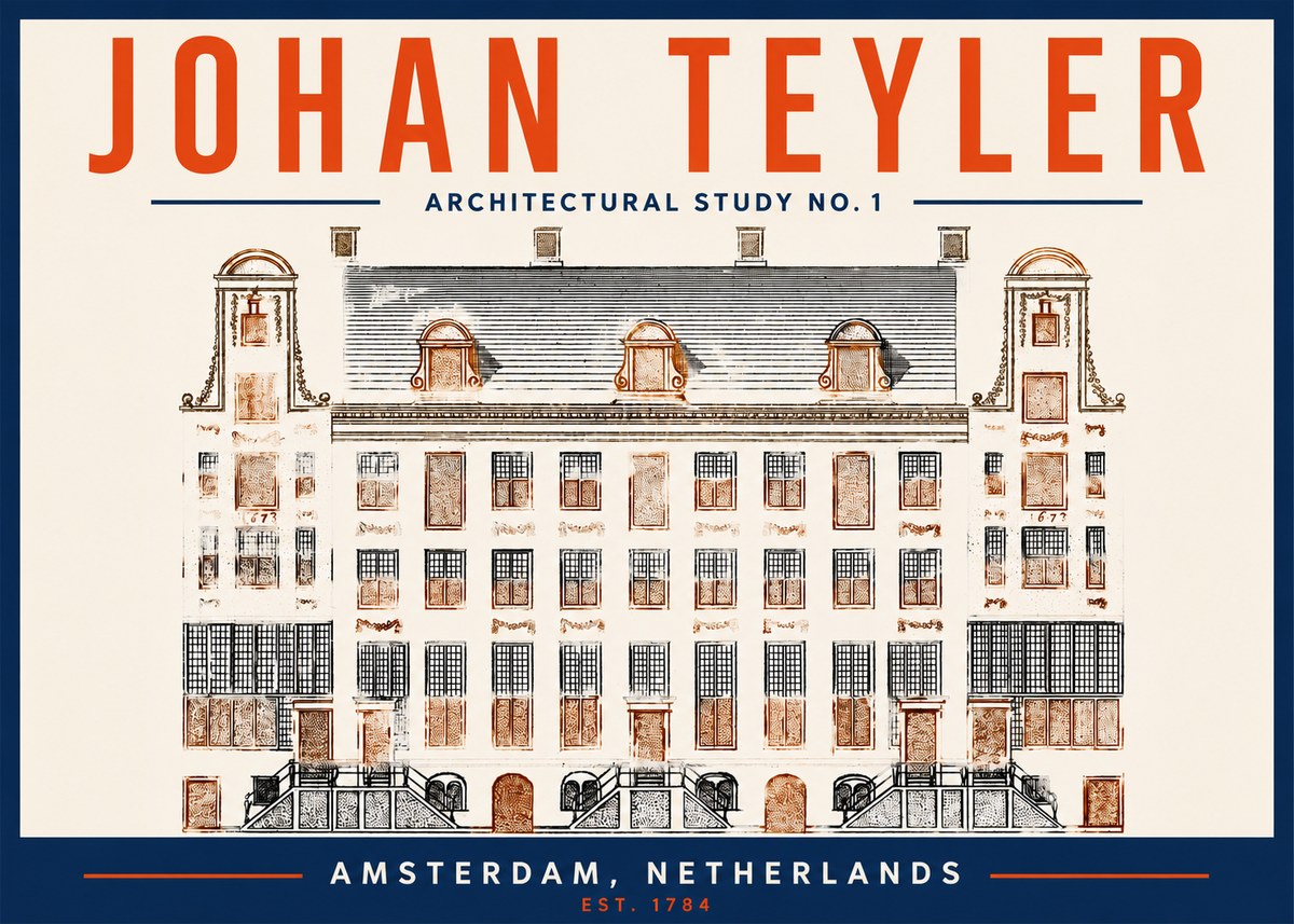Johan Teyler Architectural Study No. 1 I No2 - Juliste