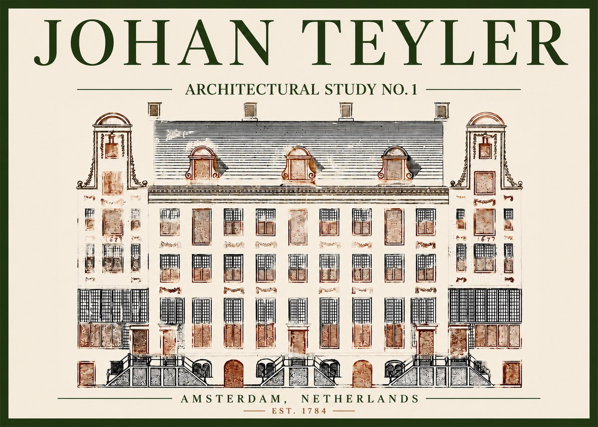 Johan Teyler Architectural Study No. 1 I No4 - Juliste