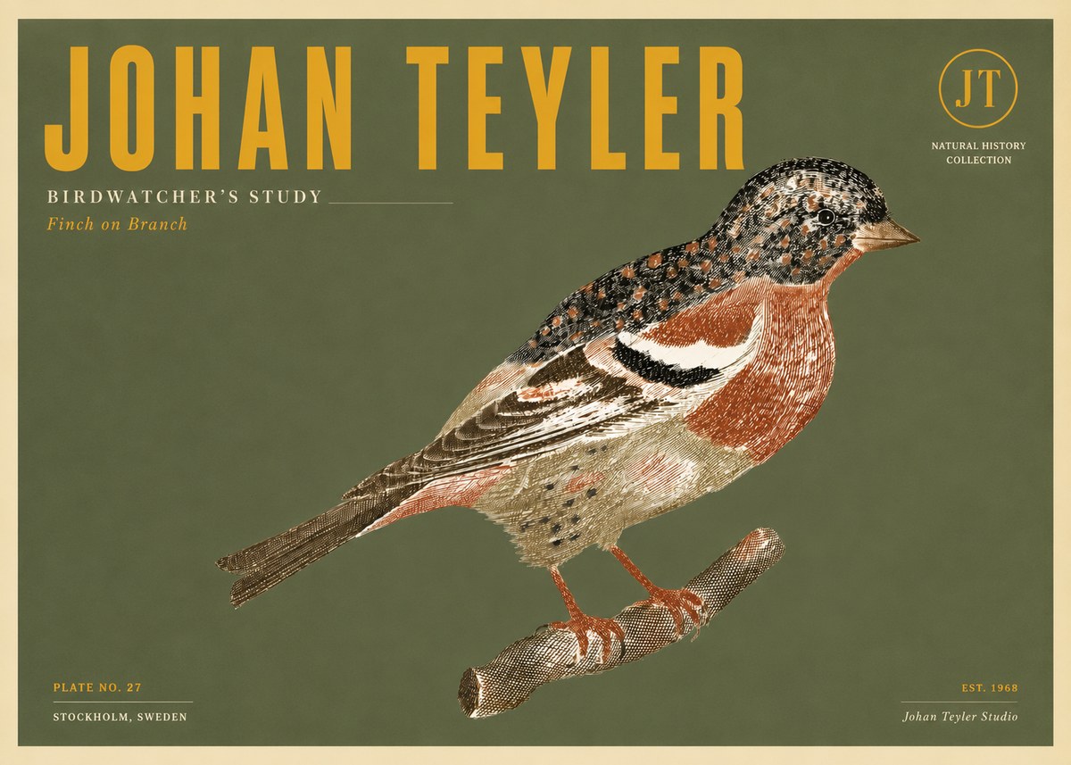 Johan Teyler Finch on Branch No5 - Juliste