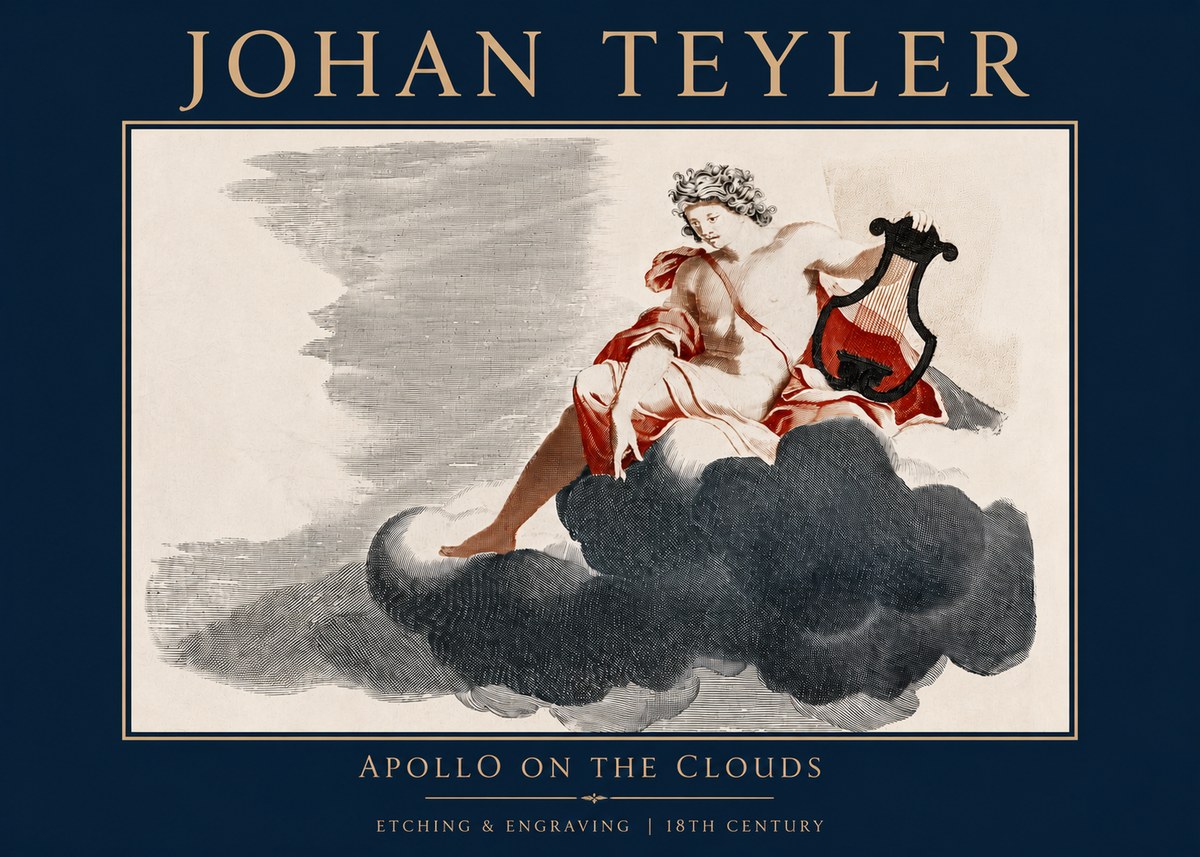 Johan Teyler Apollo on the Clouds No3 - Juliste